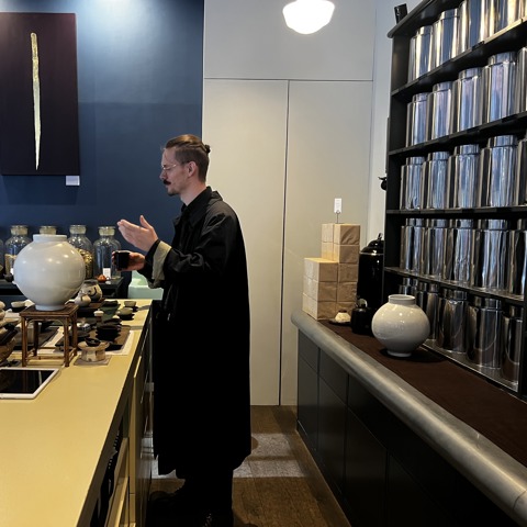 Inside Yushu Tea Gallery in Ham Yard Village