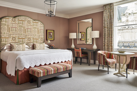 A diagonal shot of Luxury Junior Suite, 303 at Haymarket Hotel