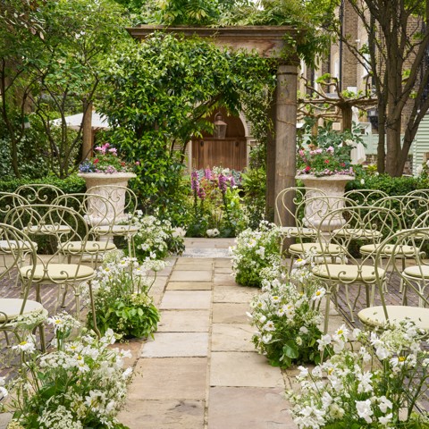 Wedding setup in the Orangery as a private events space at Number Sixteen