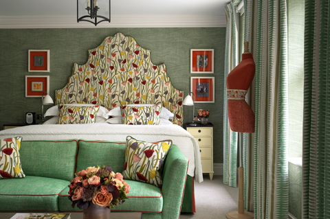 Bed shot of room 302, a Junior Suite at Knightsbridge Hotel