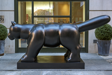 Crosby Cat outside Crosby Street Hotel