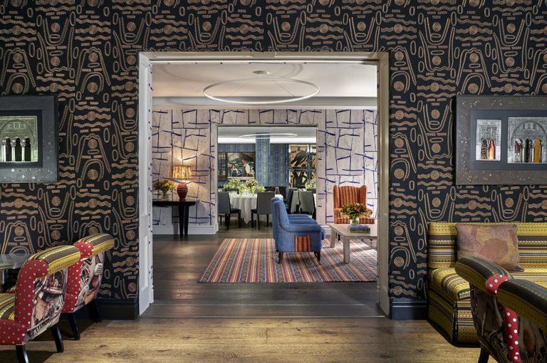 An image of all three private events rooms at The Soho Hotel.