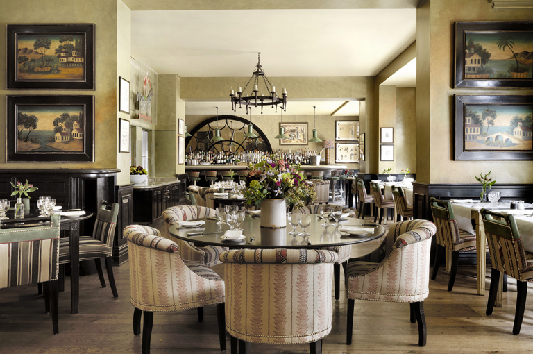 Wide shot of Brasserie Max at Covent Garden Hotel