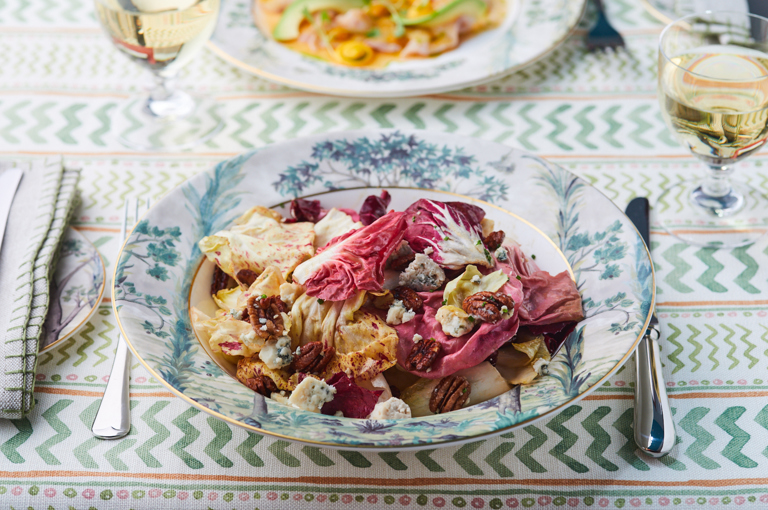 A close up image of the Waldorf salad from the A La Carte Menu at Warren street hotel.