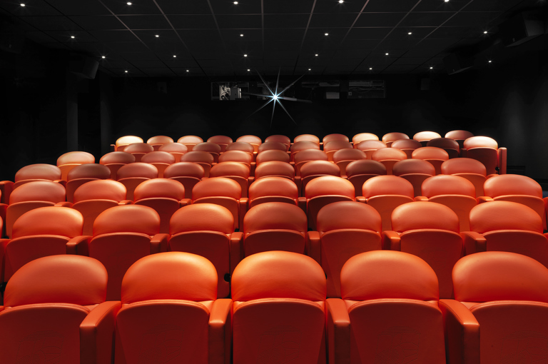 Front shot of the screening private events room at Charlotte Street Hotel
