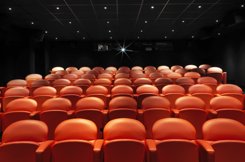 Front shot of the screening private events room at Charlotte Street Hotel