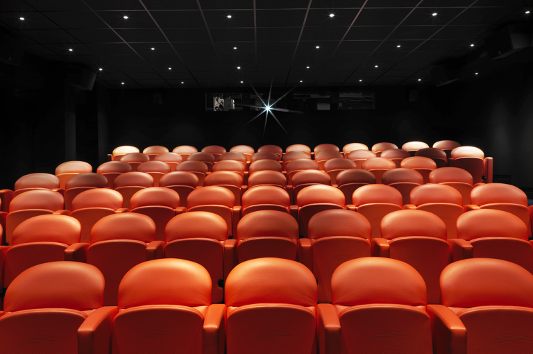 Front shot of the screening private events room at Charlotte Street Hotel