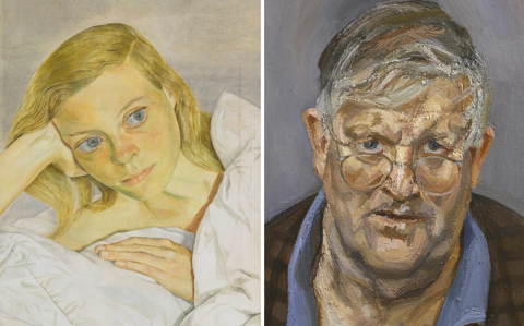 Pictures from the Lucian Freud Exhibition at The National Portrait Gallery